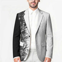 Hawaii Tropical Plant Monochrome Blazer Vibrant Polynesian Pattern LT01 - Polynesian Pride