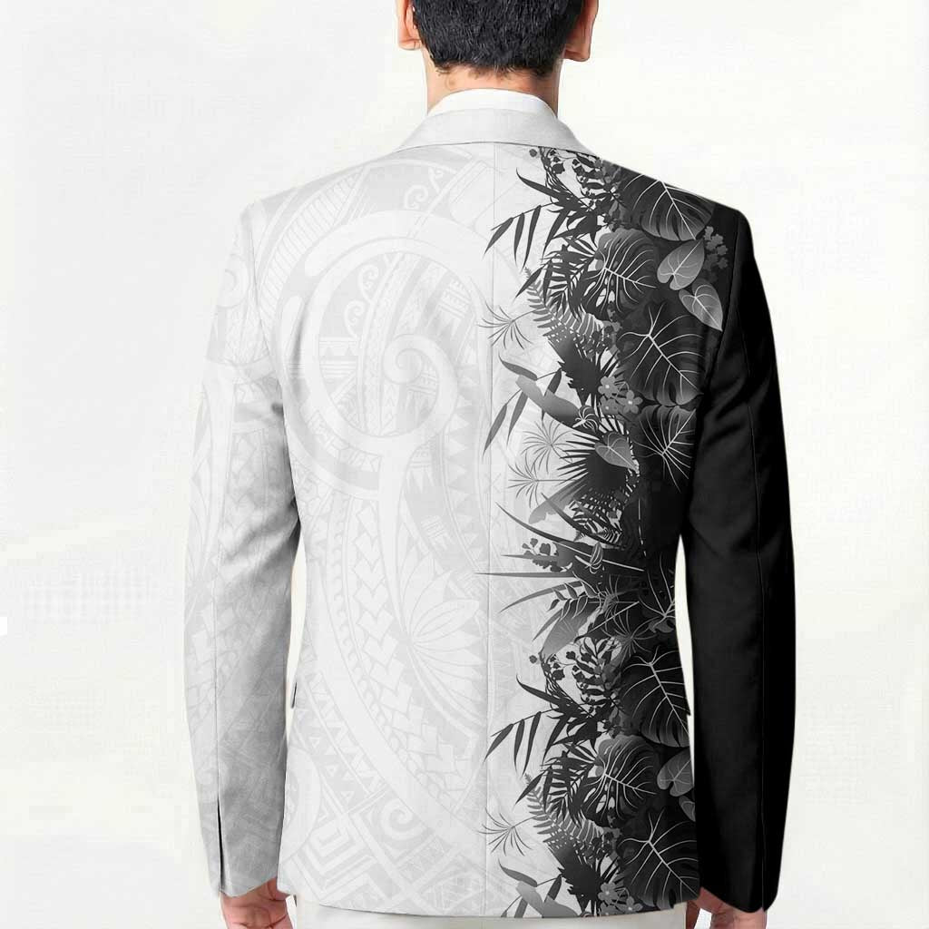 Hawaii Tropical Plant Monochrome Blazer Vibrant Polynesian Pattern LT01 - Polynesian Pride