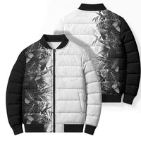 Hawaii Tropical Plant Monochrome Bomber Puffer Jacket Vibrant Polynesian Pattern LT01 - Polynesian Pride