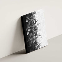 Hawaii Tropical Plant Monochrome Canvas Wall Art Vibrant Polynesian Pattern LT01 - Polynesian Pride