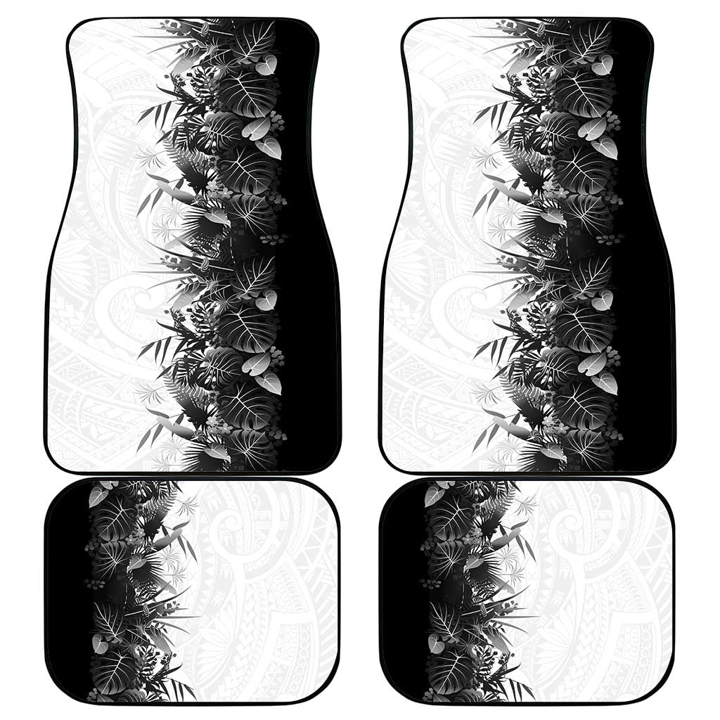 Hawaii Tropical Plant Monochrome Car Mats Vibrant Polynesian Pattern LT01 - Polynesian Pride