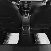 Hawaii Tropical Plant Monochrome Car Mats Vibrant Polynesian Pattern LT01 Set 2pcs - Back Black - Polynesian Pride