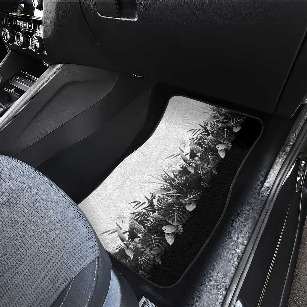 Hawaii Tropical Plant Monochrome Car Mats Vibrant Polynesian Pattern LT01 - Polynesian Pride
