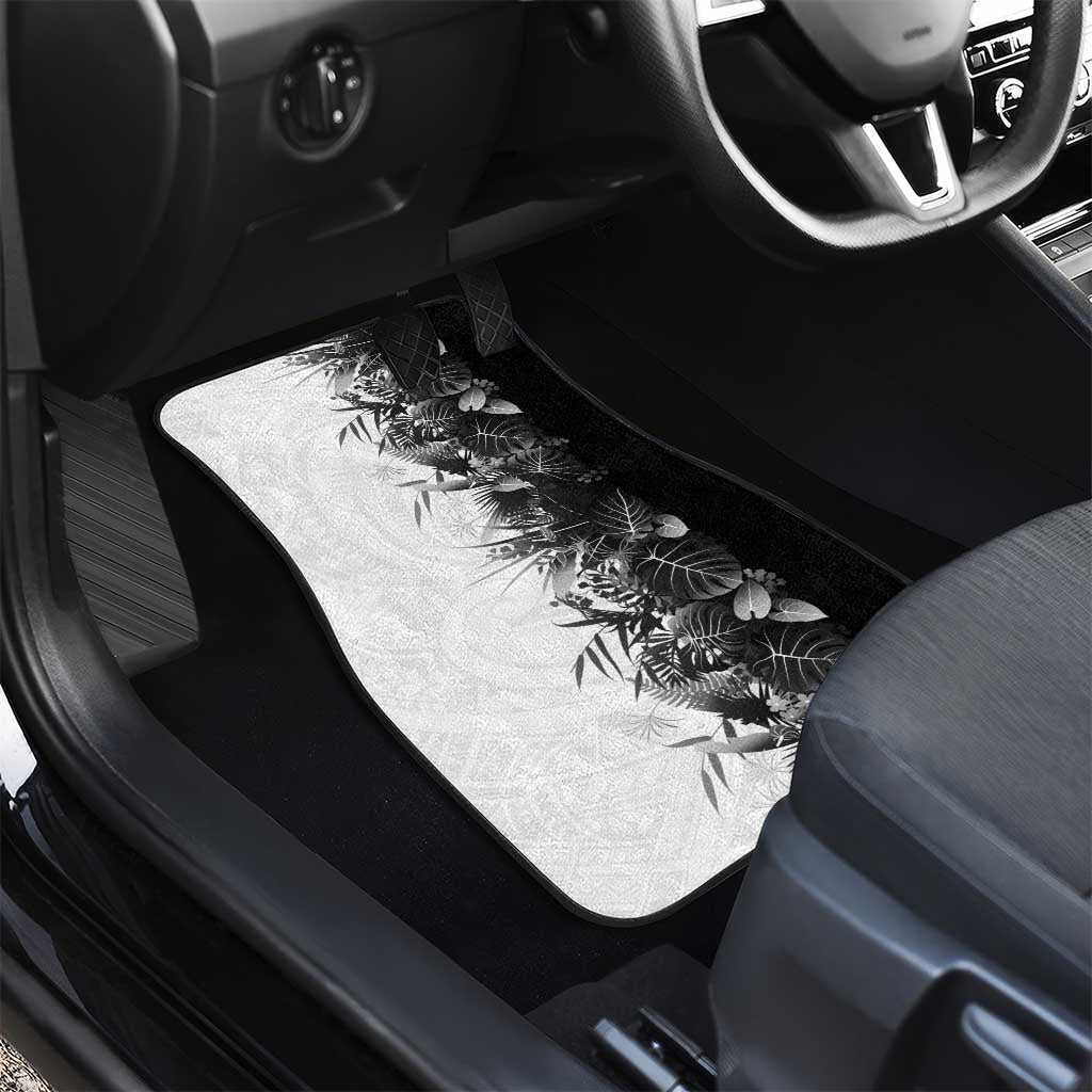 Hawaii Tropical Plant Monochrome Car Mats Vibrant Polynesian Pattern LT01 - Polynesian Pride
