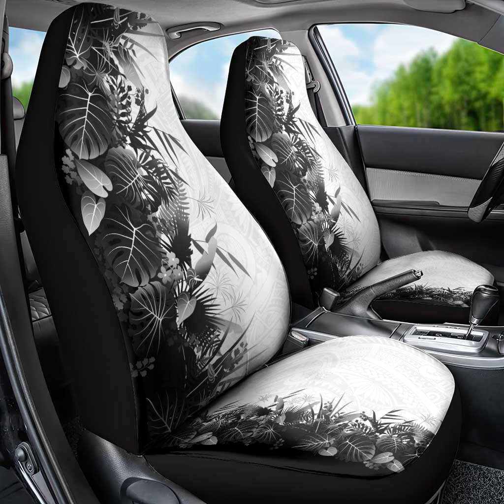 Hawaii Tropical Plant Monochrome Car Seat Cover Vibrant Polynesian Pattern LT01 - Polynesian Pride