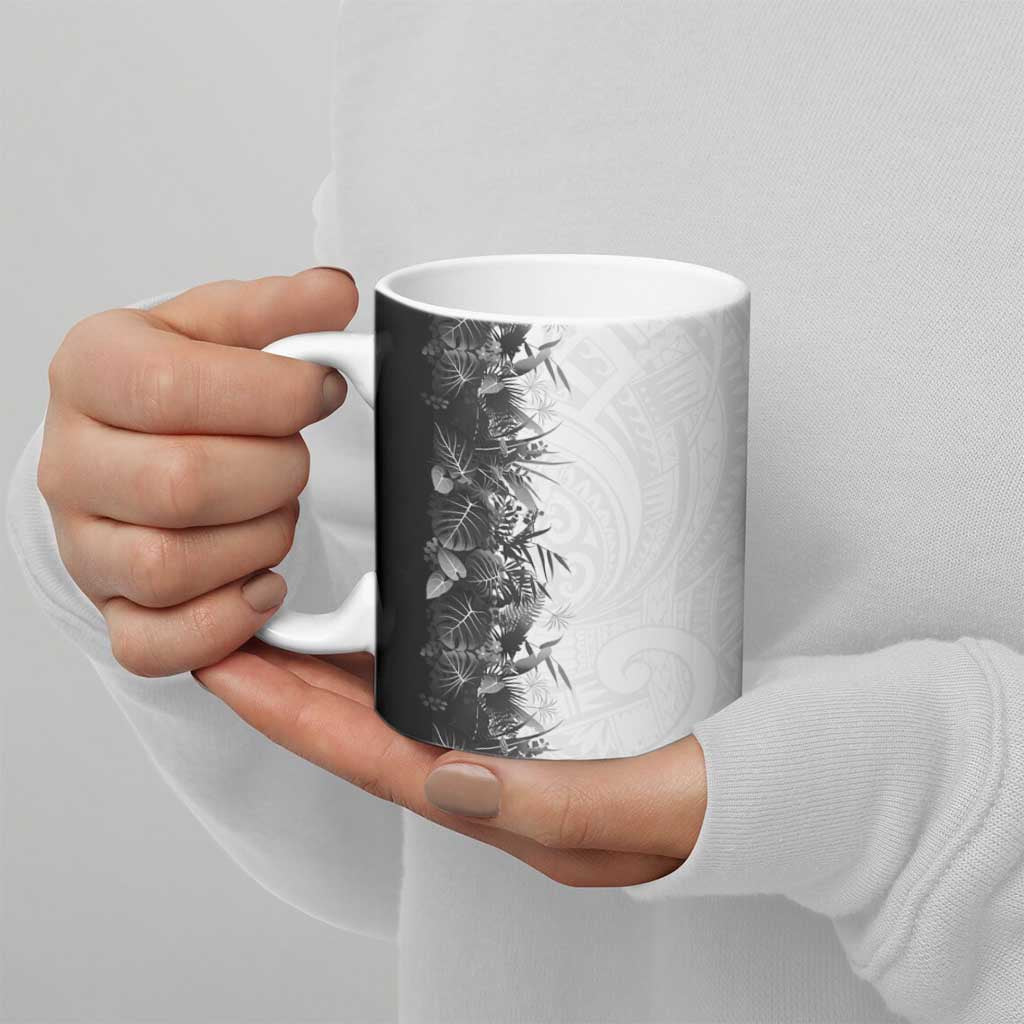 Hawaii Tropical Plant Monochrome Ceramic Mug Vibrant Polynesian Pattern LT01 - Polynesian Pride