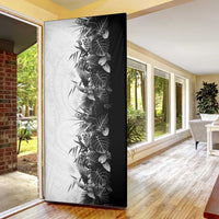 Hawaii Tropical Plant Monochrome Door Cover Vibrant Polynesian Pattern LT01 - Polynesian Pride