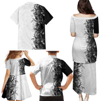 Hawaii Tropical Plant Monochrome Family Matching Puletasi and Hawaiian Shirt Vibrant Polynesian Pattern LT01 - Polynesian Pride