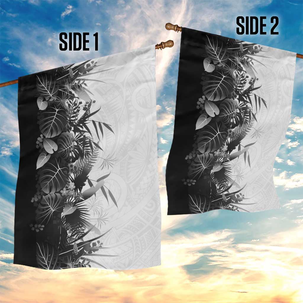 Hawaii Tropical Plant Monochrome Garden Flag Vibrant Polynesian Pattern LT01 - Polynesian Pride