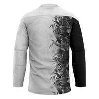 Hawaii Tropical Plant Monochrome Hockey Jersey Vibrant Polynesian Pattern LT01 - Polynesian Pride