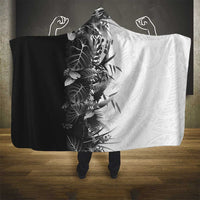 Hawaii Tropical Plant Monochrome Hooded Blanket Vibrant Polynesian Pattern LT01 - Polynesian Pride