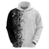 Hawaii Tropical Plant Monochrome Hoodie Vibrant Polynesian Pattern LT01 - Polynesian Pride
