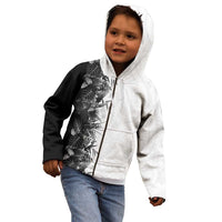 Hawaii Tropical Plant Monochrome Kid Hoodie Vibrant Polynesian Pattern LT01 - Polynesian Pride