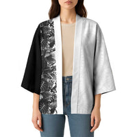Hawaii Tropical Plant Monochrome Kimono Vibrant Polynesian Pattern LT01 - Polynesian Pride