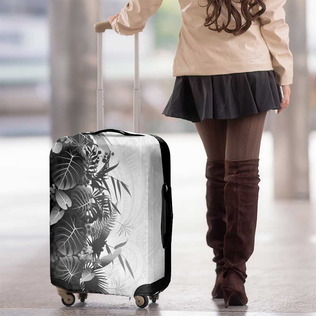 Hawaii Tropical Plant Monochrome Luggage Cover Vibrant Polynesian Pattern LT01 - Polynesian Pride