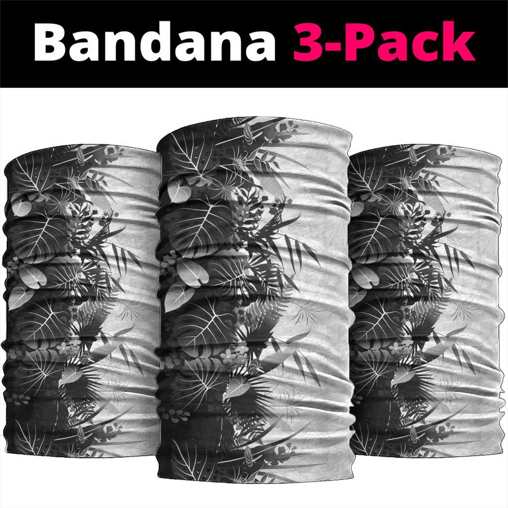 Hawaii Tropical Plant Monochrome Neck Gaiter Vibrant Polynesian Pattern LT01 package One Size: 25*50cm Black - Polynesian Pride