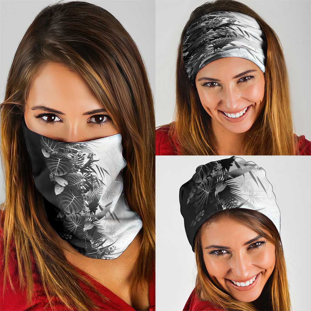 Hawaii Tropical Plant Monochrome Neck Gaiter Vibrant Polynesian Pattern LT01 - Polynesian Pride