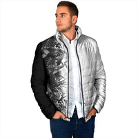 Hawaii Tropical Plant Monochrome Padded Jacket Vibrant Polynesian Pattern LT01 - Polynesian Pride
