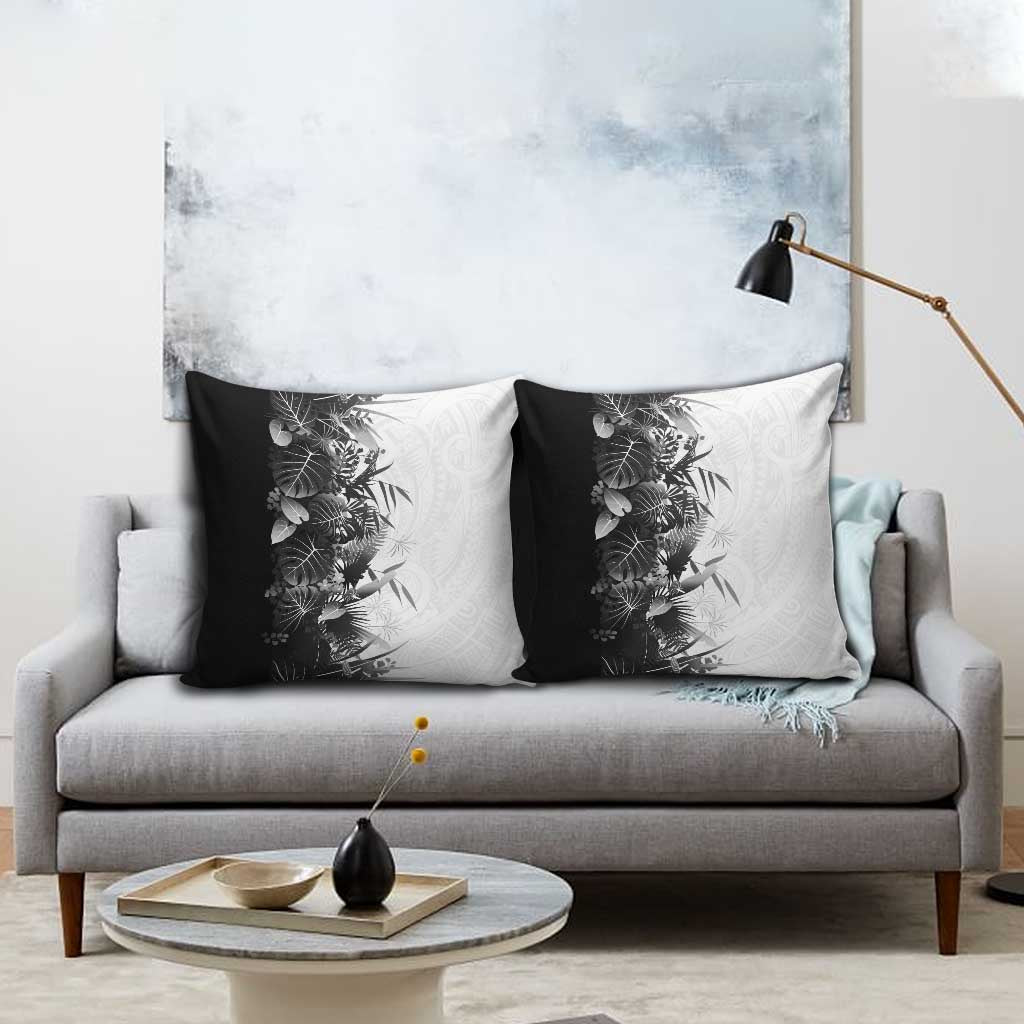 Hawaii Tropical Plant Monochrome Pillow Cover Vibrant Polynesian Pattern LT01 - Polynesian Pride