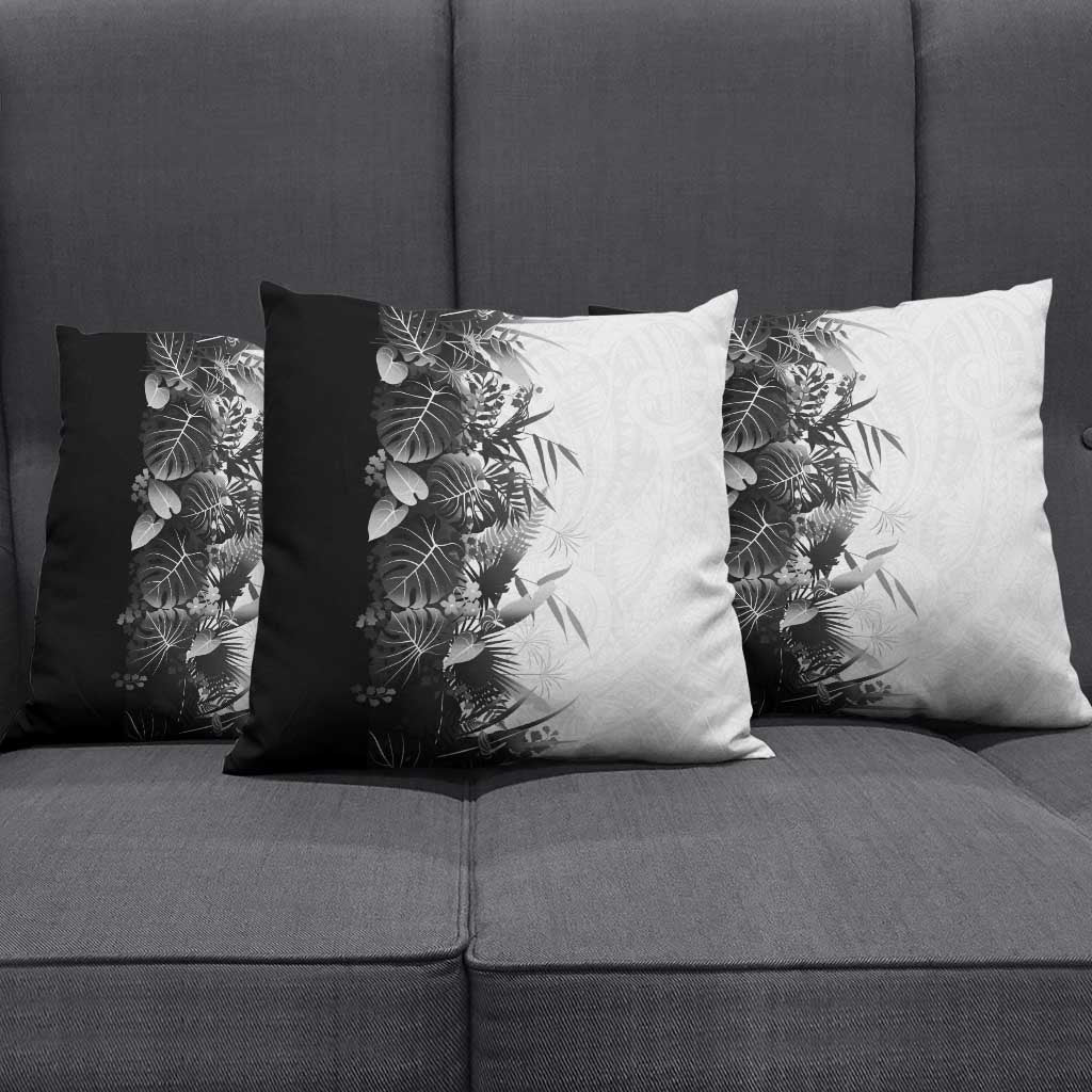 Hawaii Tropical Plant Monochrome Pillow Cover Vibrant Polynesian Pattern LT01 - Polynesian Pride