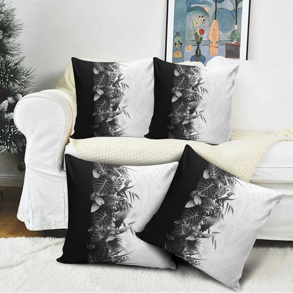 Hawaii Tropical Plant Monochrome Pillow Cover Vibrant Polynesian Pattern LT01 - Polynesian Pride