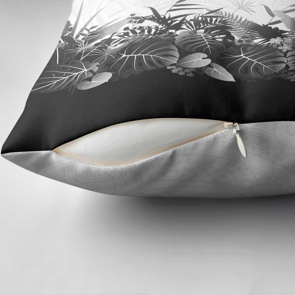 Hawaii Tropical Plant Monochrome Pillow Cover Vibrant Polynesian Pattern LT01 - Polynesian Pride