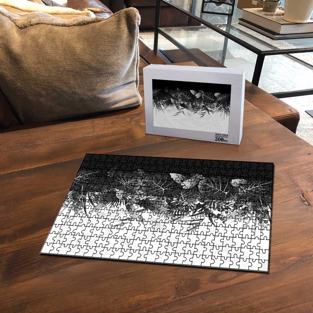 Hawaii Tropical Plant Monochrome Puzzle Vibrant Polynesian Pattern LT01 - Polynesian Pride