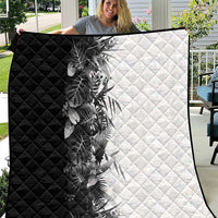 Hawaii Tropical Plant Monochrome Quilt Vibrant Polynesian Pattern LT01 Black - Polynesian Pride