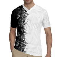 Hawaii Tropical Plant Monochrome Rugby Jersey Vibrant Polynesian Pattern LT01 - Polynesian Pride