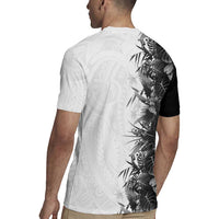 Hawaii Tropical Plant Monochrome Rugby Jersey Vibrant Polynesian Pattern LT01 - Polynesian Pride