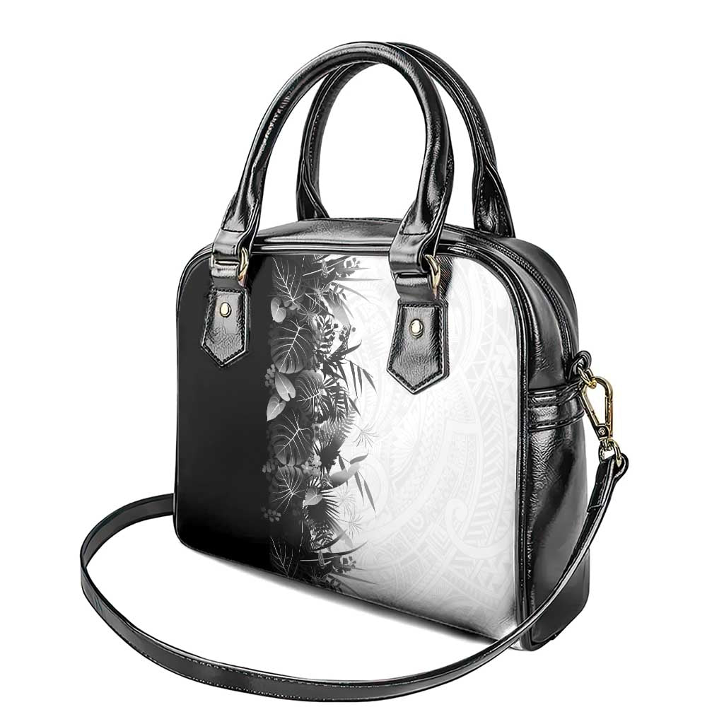 Hawaii Tropical Plant Monochrome Shoulder Handbag Vibrant Polynesian Pattern LT01 - Polynesian Pride