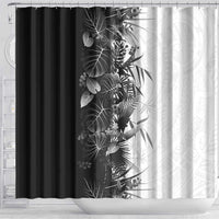 Hawaii Tropical Plant Monochrome Shower Curtain Vibrant Polynesian Pattern LT01 - Polynesian Pride