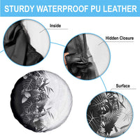 Hawaii Tropical Plant Monochrome Spare Tire Cover Vibrant Polynesian Pattern LT01 - Polynesian Pride