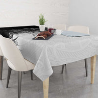 Hawaii Tropical Plant Monochrome Tablecloth Vibrant Polynesian Pattern