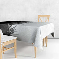 Hawaii Tropical Plant Monochrome Tablecloth Vibrant Polynesian Pattern