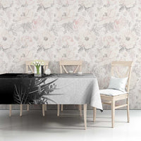 Hawaii Tropical Plant Monochrome Tablecloth Vibrant Polynesian Pattern
