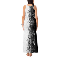Hawaii Tropical Plant Monochrome Tank Maxi Dress Vibrant Polynesian Pattern LT01 - Polynesian Pride