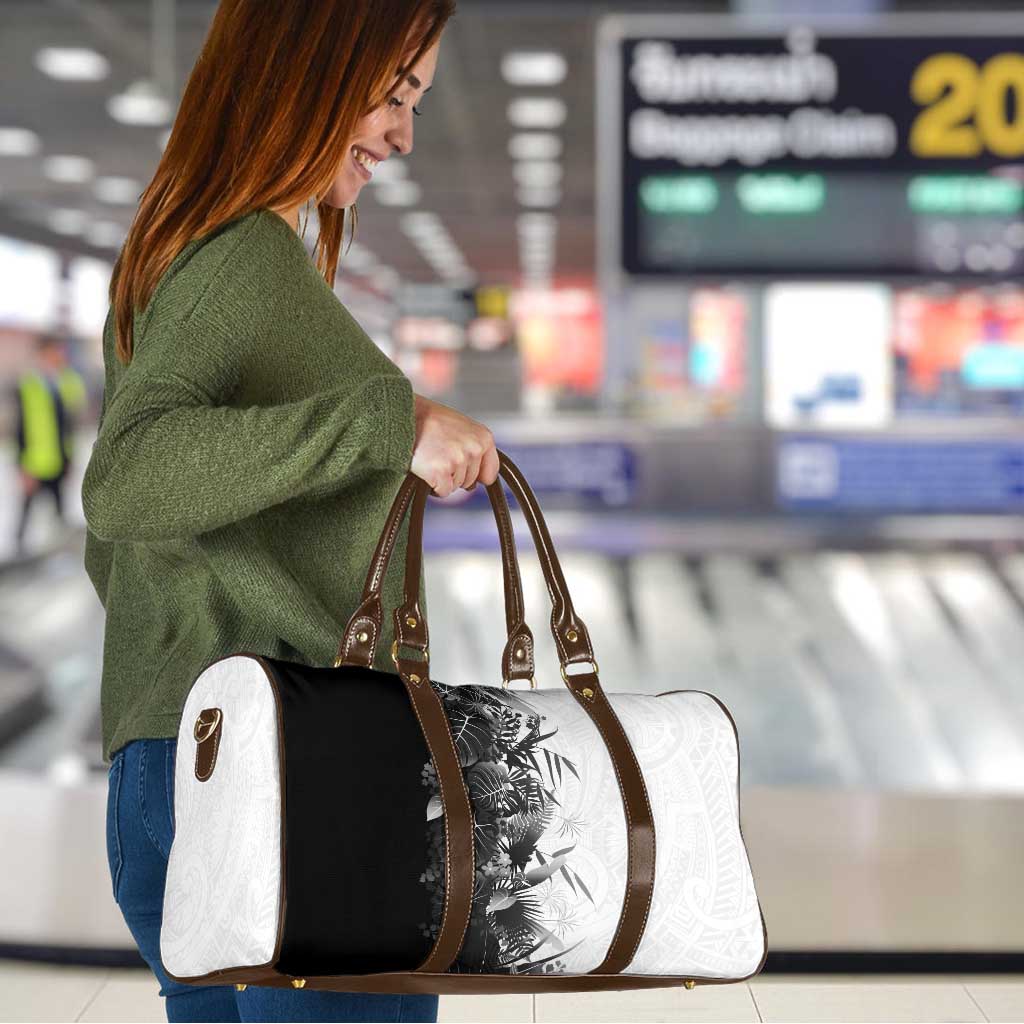 Hawaii Tropical Plant Monochrome Travel Bag Vibrant Polynesian Pattern LT01 - Polynesian Pride