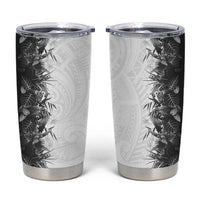 Hawaii Tropical Plant Monochrome Tumbler Cup Vibrant Polynesian Pattern LT01 Black - Polynesian Pride