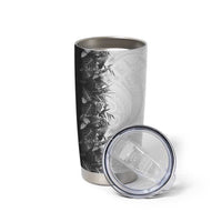 Hawaii Tropical Plant Monochrome Tumbler Cup Vibrant Polynesian Pattern LT01 - Polynesian Pride