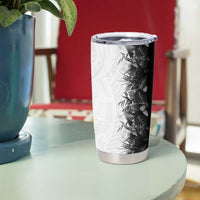 Hawaii Tropical Plant Monochrome Tumbler Cup Vibrant Polynesian Pattern LT01 - Polynesian Pride