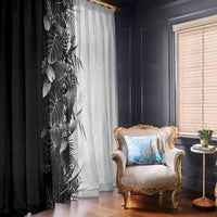 Hawaii Tropical Plant Monochrome Window Curtain Vibrant Polynesian Pattern LT01 - Polynesian Pride