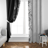 Hawaii Tropical Plant Monochrome Window Curtain Vibrant Polynesian Pattern LT01 - Polynesian Pride