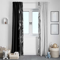 Hawaii Tropical Plant Monochrome Window Curtain Vibrant Polynesian Pattern LT01 - Polynesian Pride