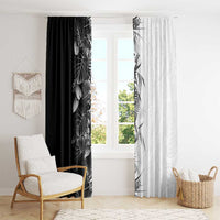 Hawaii Tropical Plant Monochrome Window Curtain Vibrant Polynesian Pattern LT01 - Polynesian Pride