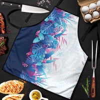 Hawaii Tropical Plant UliUli Apron Vibrant Polynesian Pattern LT01 Blue - Polynesian Pride