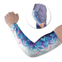 Hawaii Tropical Plant UliUli Arm Sleeves Vibrant Polynesian Pattern LT01 Set of 2 Blue - Polynesian Pride