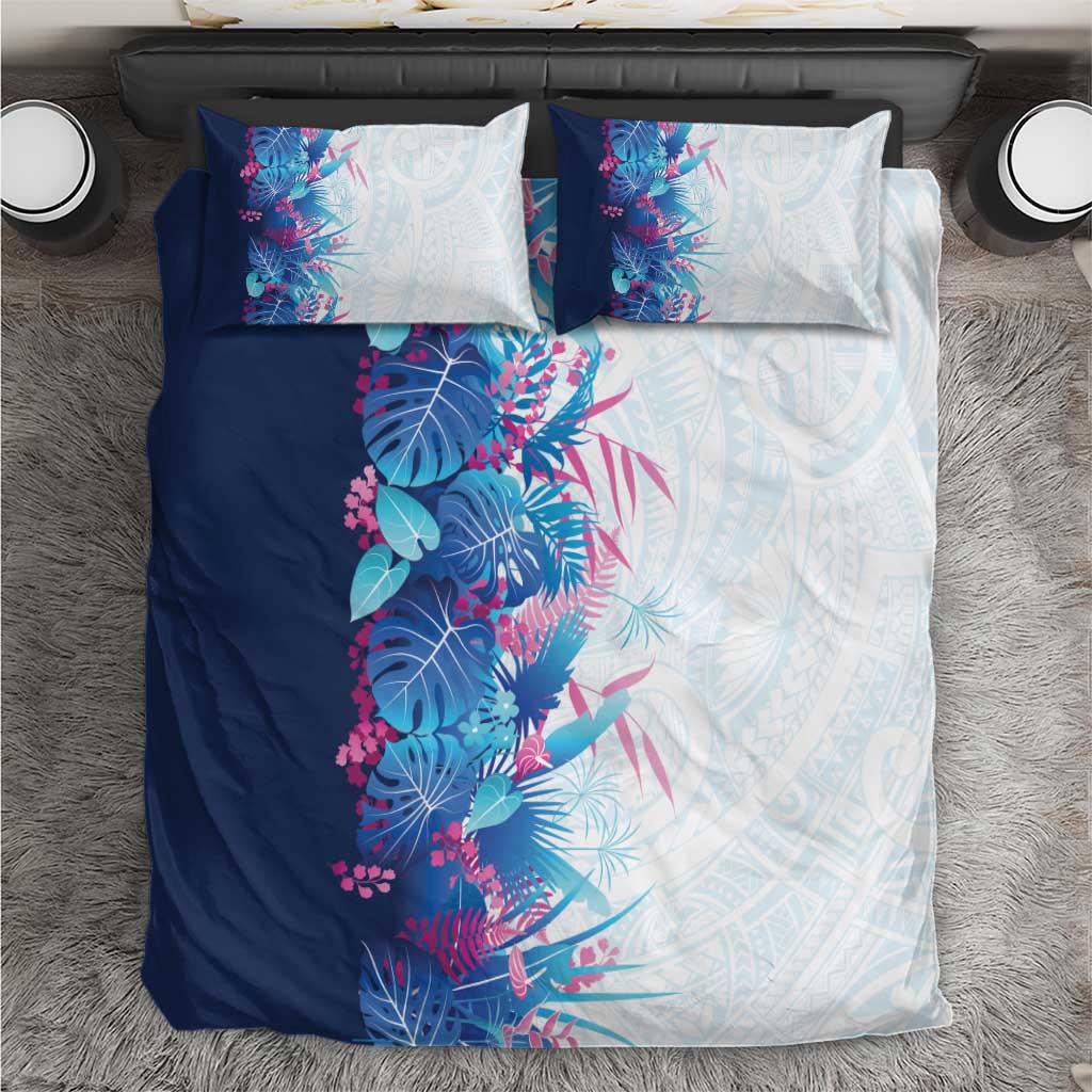 Hawaii Tropical Plant UliUli Bedding Set Vibrant Polynesian Pattern LT01 Blue - Polynesian Pride
