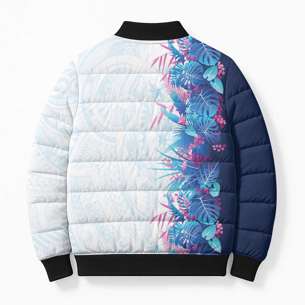 Hawaii Tropical Plant UliUli Bomber Puffer Jacket Vibrant Polynesian Pattern LT01 - Polynesian Pride