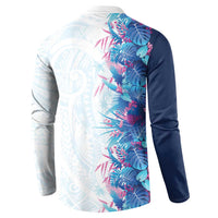 Hawaii Tropical Plant UliUli Button Sweatshirt Vibrant Polynesian Pattern LT01 - Polynesian Pride
